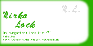 mirko lock business card